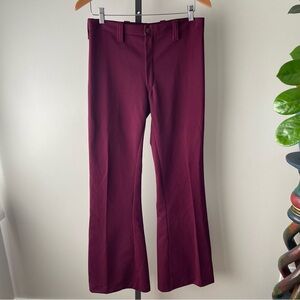 70s Vintage London Look Bell Bottom Flare Trouser Pant Made in Canada Slim Thigh